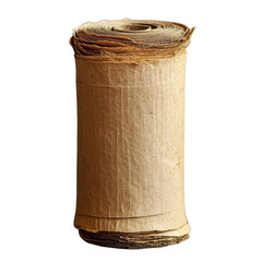 Roll of cardboard isolated on transparent background