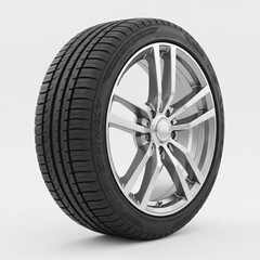 Modern Car Tire with Alloy Wheel