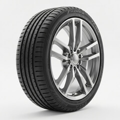 Modern Car Tire with Alloy Wheel