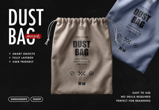 Cotton Dust Bag Mockup