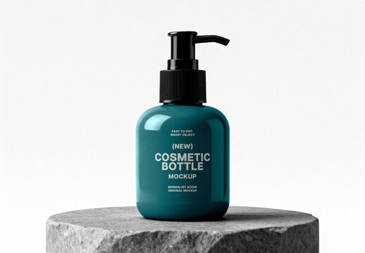 Stubby Shower Gel Bottle Mockup