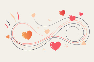 ethereal romance line art element