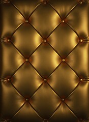 Naklejka premium Elegant Gold Tufted Leather Upholstery Texture Background
