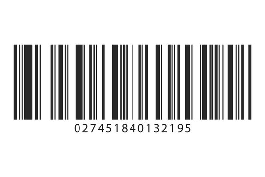 Vector icon of a fake barcode. A universal code for scanning goods or products. A barcode icon for distributing goods for stores, etc. An element for your design.