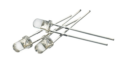 LED close-up, on a white isolated background