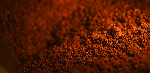 ground Coffee beans texture close up.  espresso background	