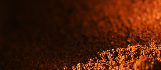 ground Coffee beans texture close up.  espresso background	