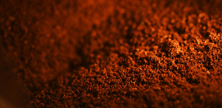 ground Coffee beans texture close up.  espresso background	