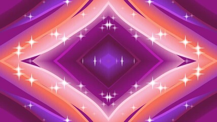 Abstract neon diamond pattern with vibrant purple and pink hues and glowing light trails design. - Powered by Adobe