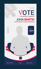 Vote Social Media Banner Template Design