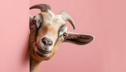 portrait of fun goat
