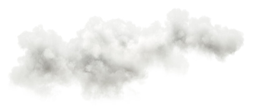 Serene smooth cloud spreading isolation transparent backgrounds 3d illustrations png