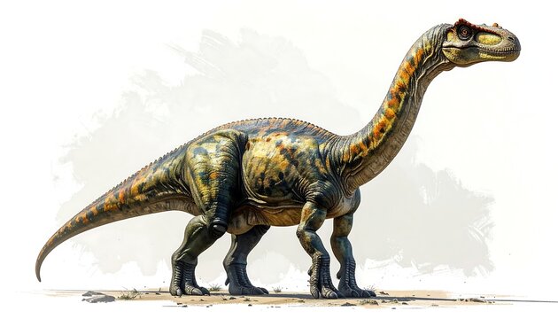 Majestic Plateosaurus - A Glimpse into the Late Triassic Era.