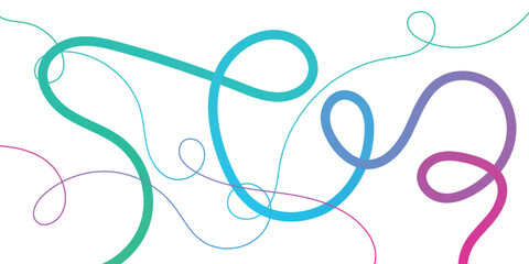 Obraz premium Abstract Party with Gradient. Vector 3D Curve Rainbow Ribbons Background, Rainbow Color line Ribbons shape background.