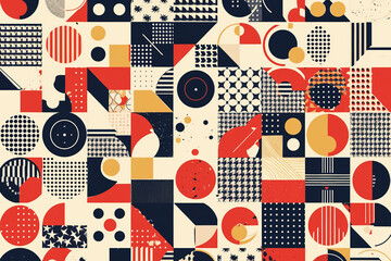 Retro generative AI artwork featuring in vibrant vintage colors for a stylish graphic design