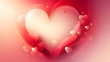 Radiant heart surrounded by love