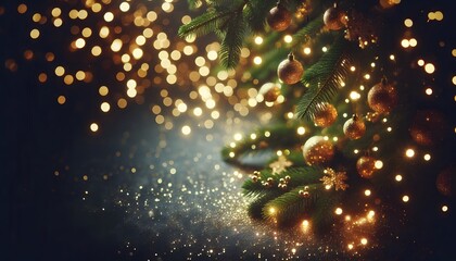 Christmas tree with sparkling lights