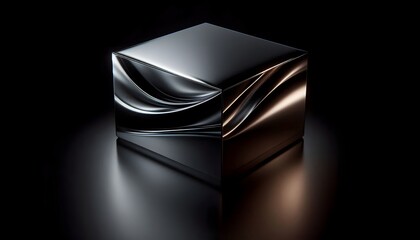 Reflective metallic cube