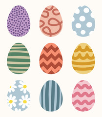 Cute vector easter eggs card