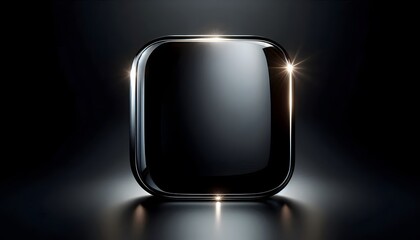 Modern square mirror with reflective surface