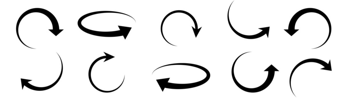 Set of black Curved arrows. Black long up arrow icon vector . arrow pointing upward. vector and illustration