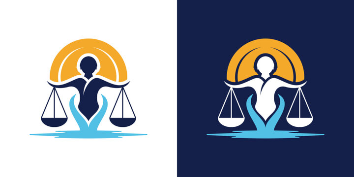  justice theme logo vector design with related to the attorney of law