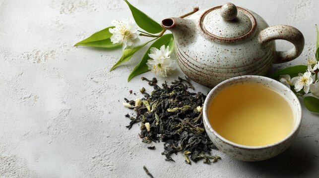 cup of white tea	
