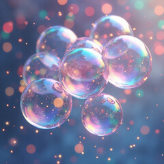 abstract colorful background with bubbles