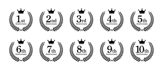 月桂冠 アニバーサリー 周年エンブレムセット ブラック