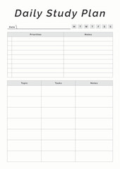Daily Study Plan