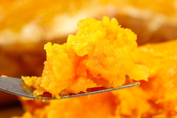Fresh Sea Urchin Roe Uni on Spoon Close-up © LamHuong