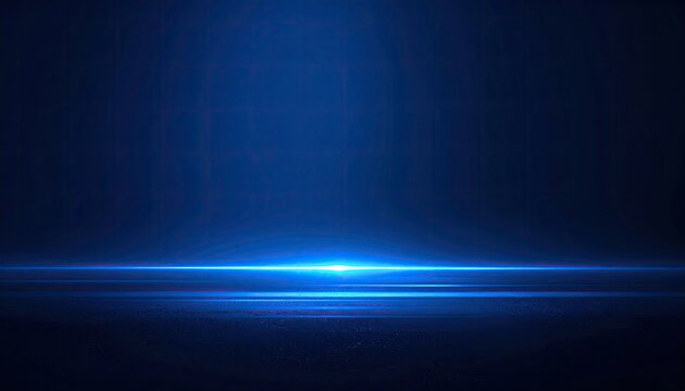 Deep blue abstract background with bright horizontal light streak