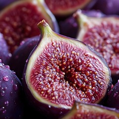 Reife Feige in extremer Nahaufnahme
