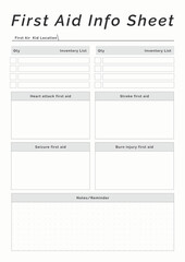 First Aid Info Sheet