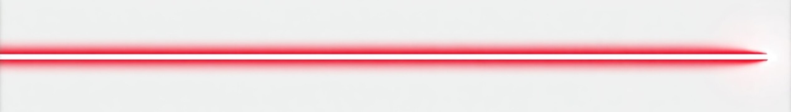 Red laser beam on white background