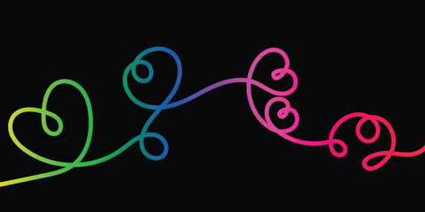 Obraz premium Abstract Party with Gradient. Vector 3D Curve Rainbow Ribbons Background, Rainbow Color line Ribbons shape background.
