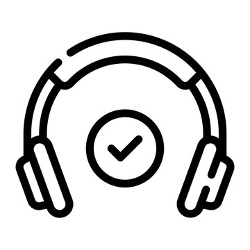 headphones line icon