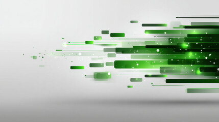 Abstract green speed motion technology geometric energy streak shape dynamic design suggests fast digital data flow