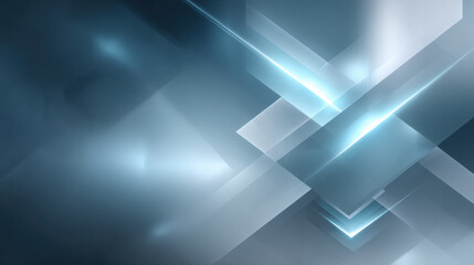 Abstract background geometric light blue glow technology modern design with layered transparent shape and futuristic mood