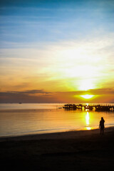 Fototapeta premium sunset on the beach