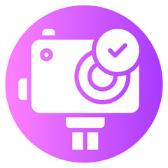 action camera gradient icon