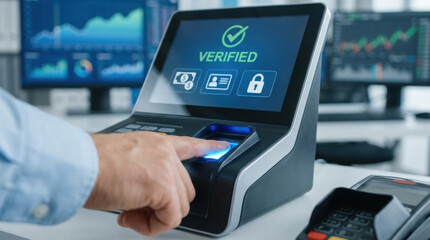 Secure system security safe payment cyberspace technology verification online digital interface display glowing safe digital payment verification system