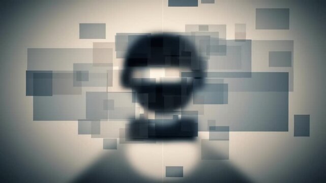 Abstract conceptual video illustrating content moderation and censorship through blurred and covered visual elements. Soft lighting and smooth camera pull-back create a metaphor for online safety