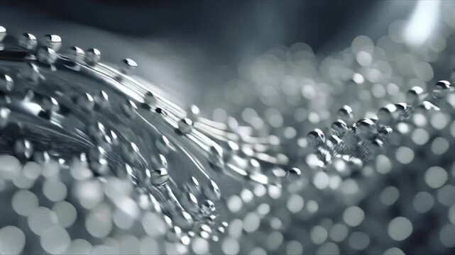 Abstract Metallic Swirls with Spheres.