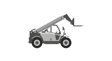 Naklejka premium Powerful Telescopic Handler Vehicle Essential For Construction And Industrial Material Handling