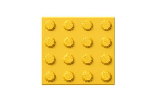 Tactile paving surface indicator for visually impaired people, yellow color