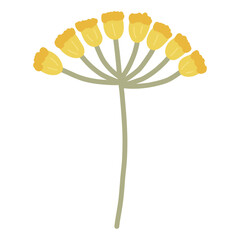 Flower element, Plant vector illustration, Digital flower design, Abstract floral item vector
