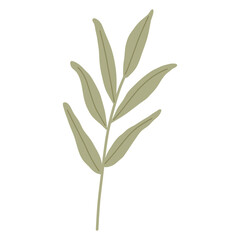 Flower element, Plant vector illustration, Digital flower design, Abstract floral item vector
