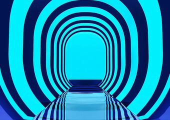 3D abstract blue tunnel background with spiral lines and vector wave patterns creates a motion illusion technology backdrop abstract background blue tunnel 3d motion technology spiral wave lines 