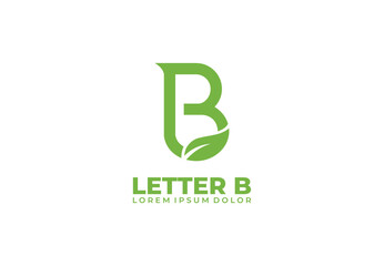 Letter B green concept logo design for your branding and identity